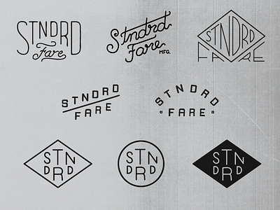 More STNDRD FARE diamond handmade icon logo monoline script type typography wordmark