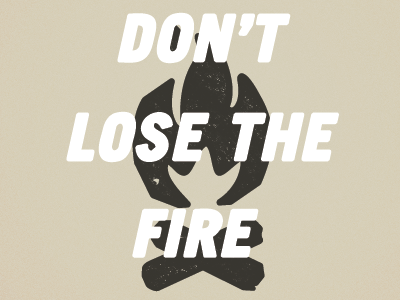 Fire Test design fire logs motivation print typography