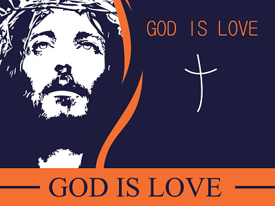 God IS LOVE design illustration vector