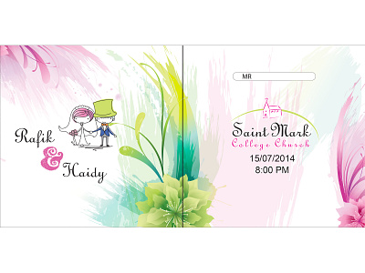 Wedding Card design illustration vector
