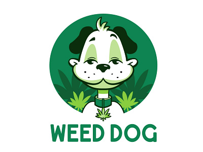 LOGO - WEED DOG adobe animal branding characterdesign design logo mascot