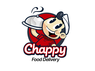 LOGO - CHAPPY FOOD DELIVERY branding caricature cartoon characterdesign design logo mascot