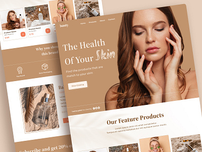 Skin health products store | landing page design landing page mobile design ui ui design uiux ux web design