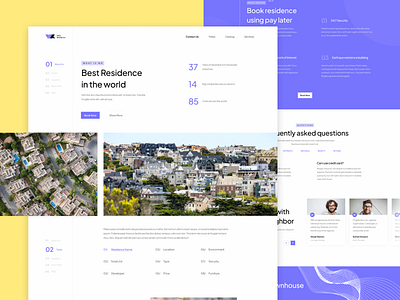 West Residence - Real Estate Landing Page app architecture building design graphic design minimalist real estate townhouse typography ui ux