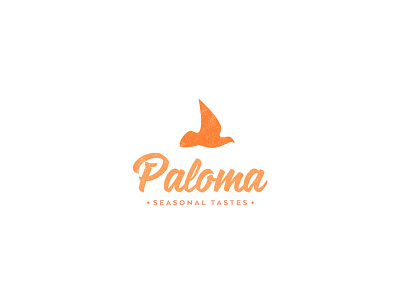 paloma restaurant logo bird dribbble flying logo orange restaurant