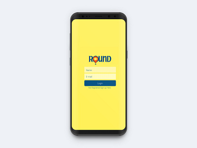 Login page for round app