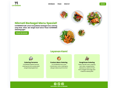Custom Catering Order Website Landing Page - CATERINGIN catering cateringin custom order ui user interface design website