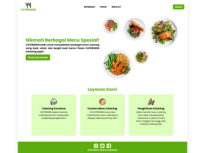 Custom Catering Order Website Landing Page - CATERINGIN