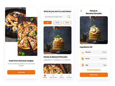 Recipes Application - Let's Cook application cook lets recipes ui user interface design
