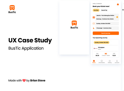 Bus Ticket Booking Application - BusTic UX Case Study application booking bus bustic case study ticket ui user interface design ux