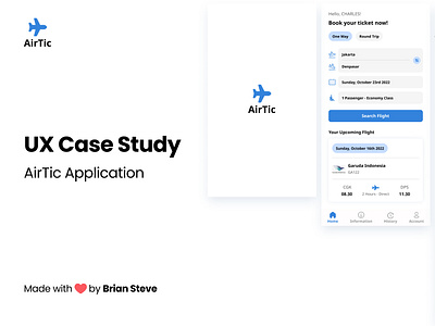 Airplane Ticket Booking Application - AirTic UX Case Study