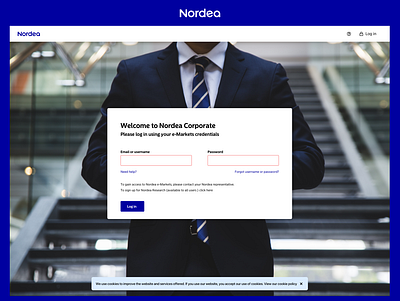 Nordea Corporate Portal banking business corporate currency exchange trading