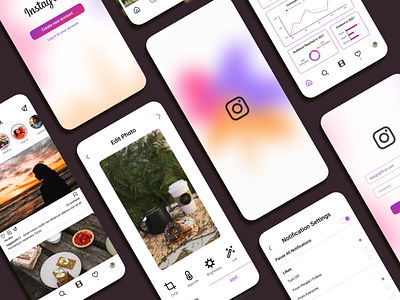 Recreated Instagram UI - Practice Project app branding design inspiration instagram interface ios mobile social media ui