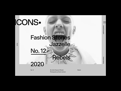 Icons Issue No. 12 animation concept fashion grid interaction interface minimal typography ui ux webdesign website
