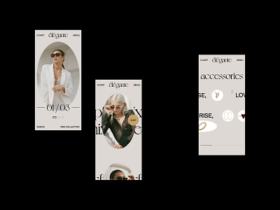élégante mobile no.1 clean design ecommerce fashion grid hero interaction interface minimal mobile motion shop typography ui ux webdesign website
