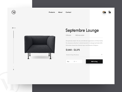 Product Detail Exploration ecomm furniture layout minimal photography product product detail page shopping ui ux website
