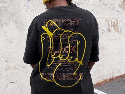 Support Black Designers illustration shirt