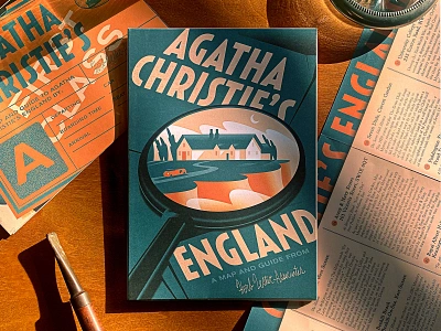 Herb Lester - Agatha Christie's England branding detective guide herb lester illustration map mystery novel san francisco typography