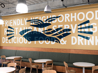 Crashpad Mural branding cafe branding hand painted illustraiton mural restaurant branding seattle stout typography