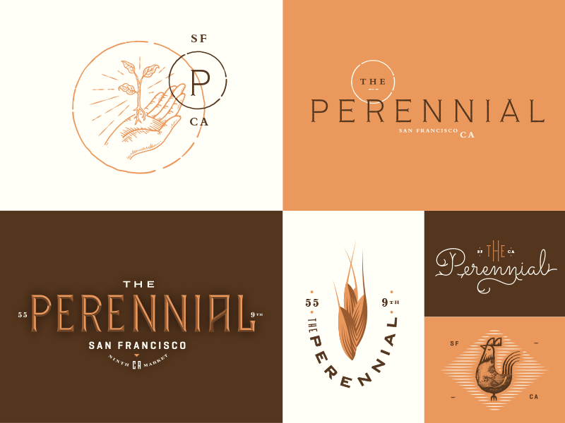 Perennial branding economical francisco identity logo mark restaurant san sustainable type typography