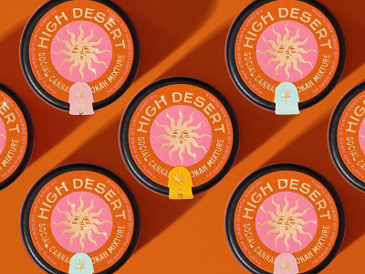 High Desert Tops branding cannabis illustration packaging