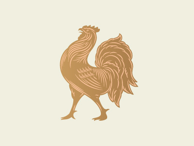 French Rooster francisco gold line rooster salmon san