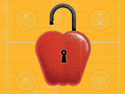 Free School apple illustration insight key learn light lock unlock