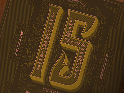 15 Years! book coaster detail francisco jacket letterpress linework poster san typography