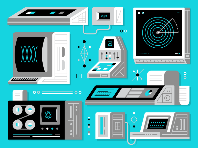 Computrons by Ryan Bosse on Dribbble