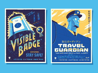 Badge & Travel design system illustration menlo park poster series