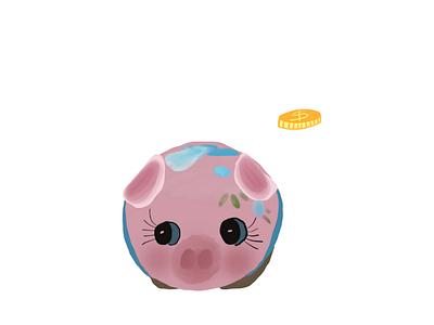 Pig Money Pig Piggy Bank 3d animation branding design graphic design illustration logo ui ux vector
