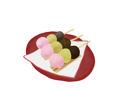 Japanese strawberry matcha and chocolate mochi 3d animation branding design graphic design illustration logo ui ux vector