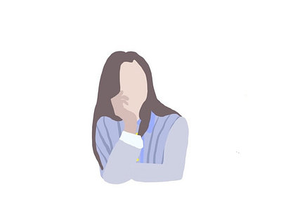 A girl thinking 3d animation branding design graphic design illustration logo ui ux vector