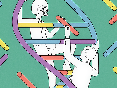 Reel DNA animation dna illustration