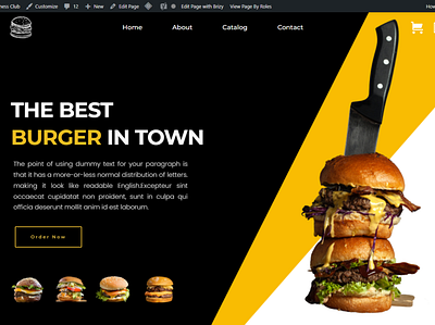 Fast Food Home Page Web design design graphic design landing page logo web design