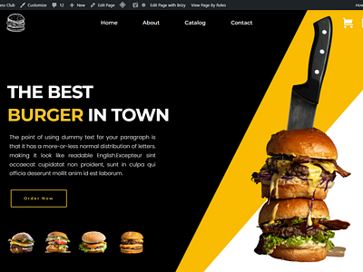 Fast Food Home Page Web design