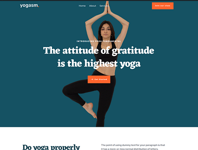 Yoga Page inspired by Dribbble branding design graphic design landing page logo web creation web design