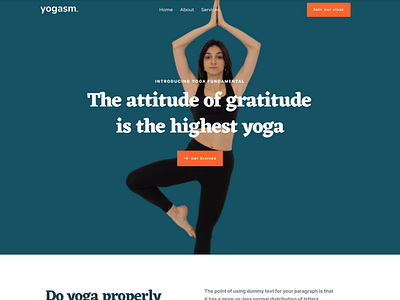 Yoga Page inspired by Dribbble