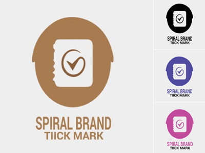 Spiral Tick Mark Logo business logo emblem erika logo logo design logos spiral tick mark vector logo