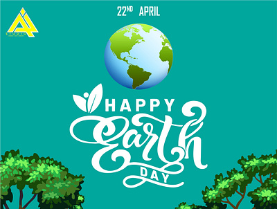 HAPPY EARTH DAY 3d animation branding graphic design logo motion graphics ui