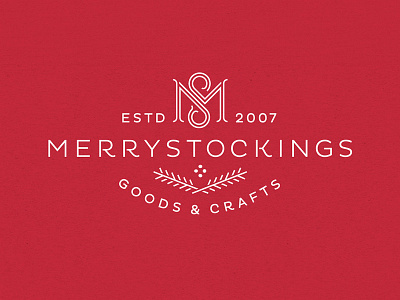 Merry Stockings christmas monogram