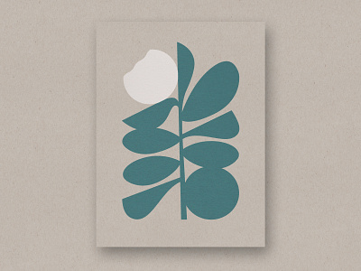 Wallflower abstract bloom flower leaves minimal modern plant poster poster art scandinavian