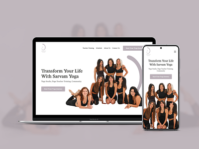 Sarvam Yoga - Transform Your Life To The Best You ui design ux design web design yoga yogastudios yogateaching