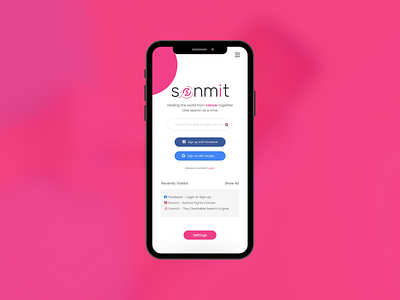 Sonmit App - Healing the world from cancer branding healthcare ui design web design wellness