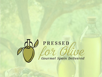 Pressed for olive logo design