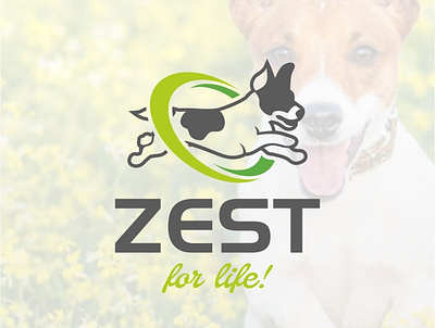 Zest Logo branding design dog dog food jack russell logo