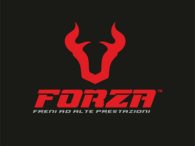 Forza Logo bike brakes branding bull extreme sport logo moto toro vector