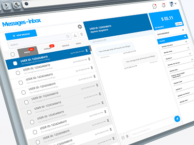 Inbox Messages Check & Reply demo design for a Software system