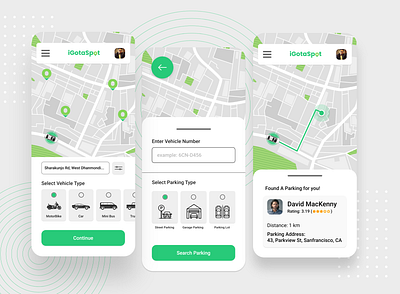 Parking App UI/UX Design Concepts clean creative design interface minimal simple ui uidesign user experience user interface user interface design ux ux ui uxdesign uxdesigns white