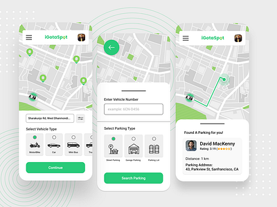 Parking App UI/UX Design Concepts